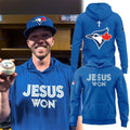 Toronto Blue Jays X Jesus Won 2026 Hoodie Christian Hoodie Jays Merch Gift For Baseball Fans - Merchluma