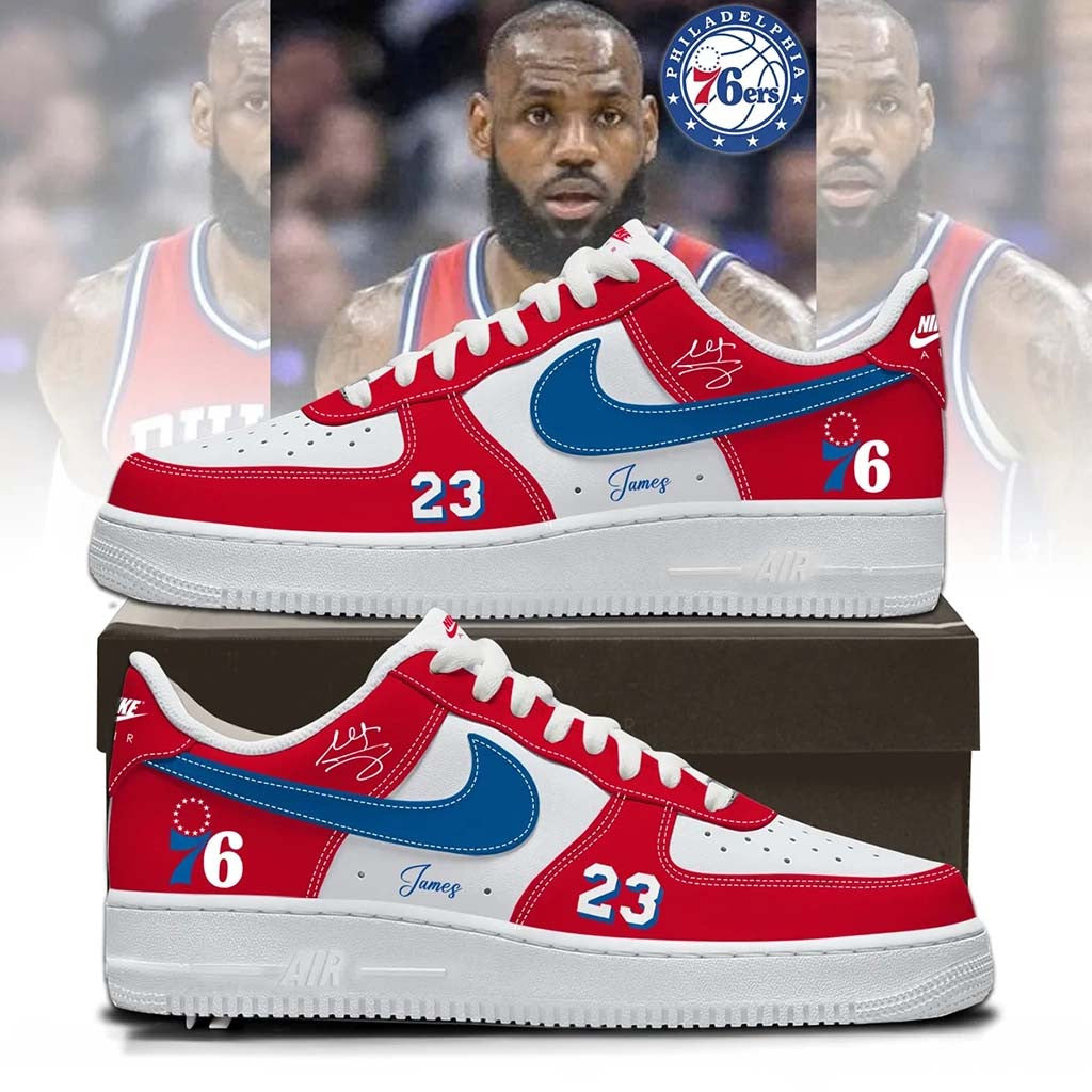 Lebron James #23 Philadelphia 76ers Signature Shoes 2026 76ers Merch Gift For Basketball Fans - Merchluma