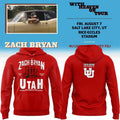 Zach Bryan X Utah Utes Football With Heaven On Tour Red 2026 Hoodie Zach Bryan Merch Fan Gifts - Merchluma