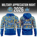 Roanoke Rail Yard Dawgs 2026 Military Appreciation Night Hoodie Present For Hockey Fans - Merchluma