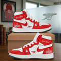 Personalized Arsenal FC 2026 Premier League Champions High Top Sneakers Arsenal FC Merch Gifts - Merchluma