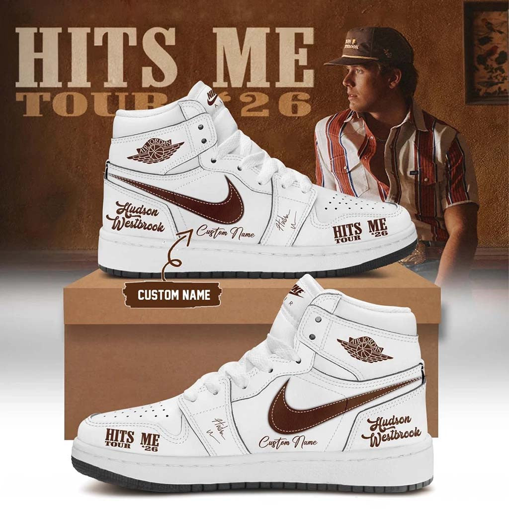 Personalized Hudson Westbrook 2026 Hits Me Tour Sneakers Hudson Westbrook Merch Fan Giftsa - Merchluma