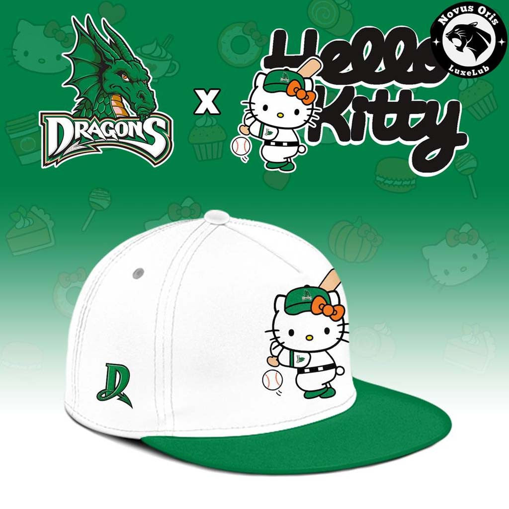 Dayton Dragons X Hello Kitty 2026 Snapback Hat Dayton Dragons Merch Gift For Baseball Fans - Merchluma