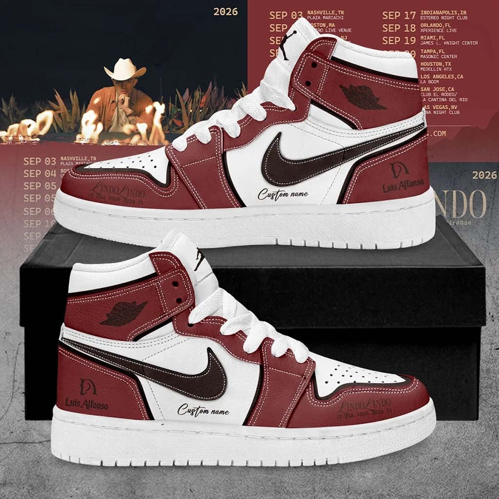 Personalized Luis Alfonso Merch Lindo Lindo Tour 2026 Sneakers Music Related Gifts For Guys - Merchluma