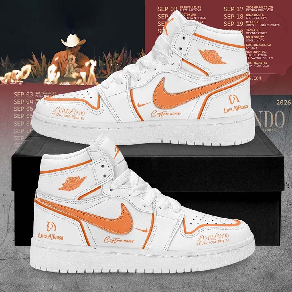 Personalized Luis Alfonso Merch Lindo Lindo USA Tour 2026 Sneakers Music Gift Ideas For Guys - Merchluma