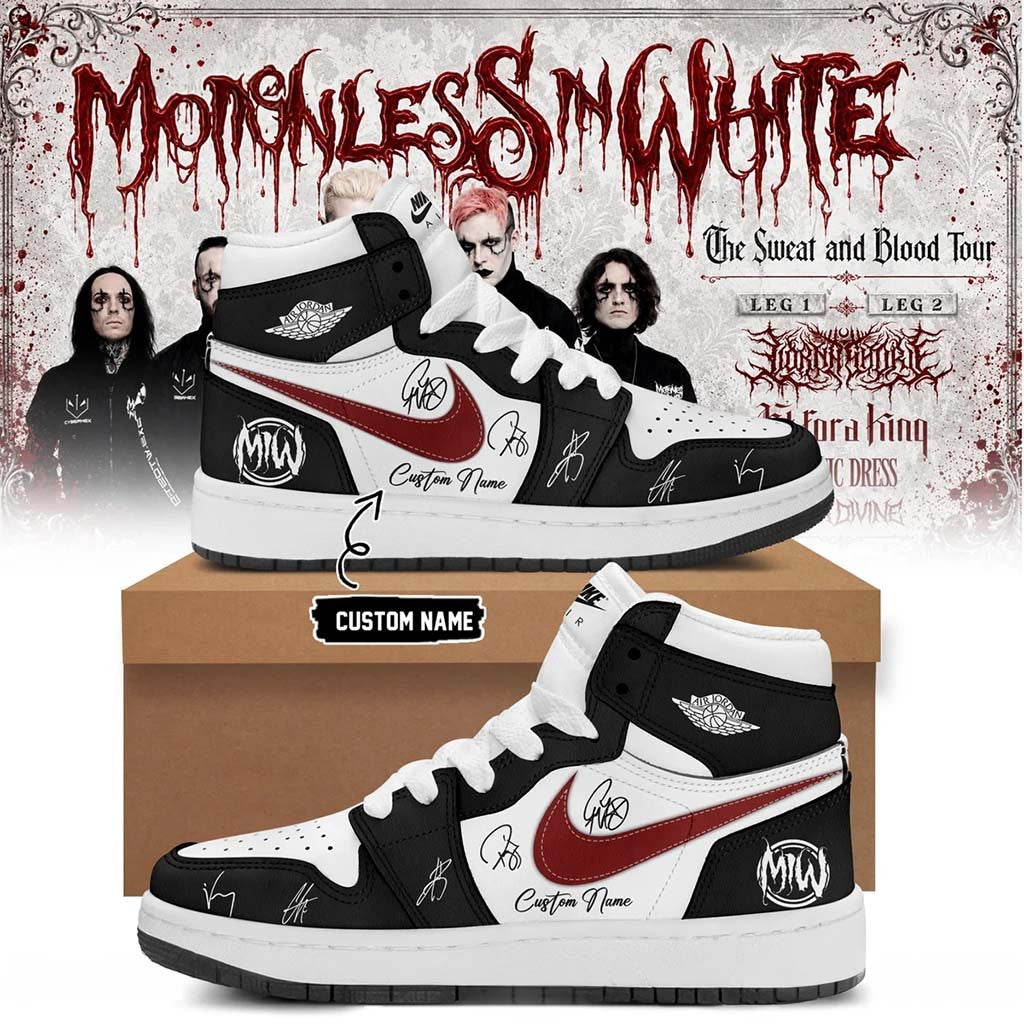 Personalized Motionless In White The Sweat And Blood Tour 2026 Sneakers MIW Merch Best Gifts - Merchluma