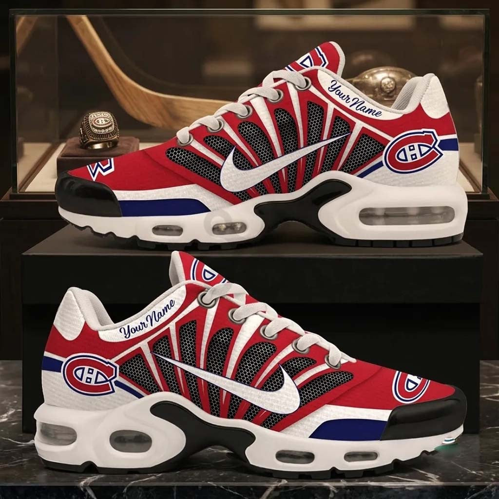 Custom Name Montreal Canadiens Sneakers Sports Game Day Shoes Canadiens Merch Hockey Fan Gift - Merchluma