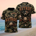 Houston Astros Bald Eagle American Flag Camo T-Shirt Patriotic Shirt Houston Astros Merch - Merchluma