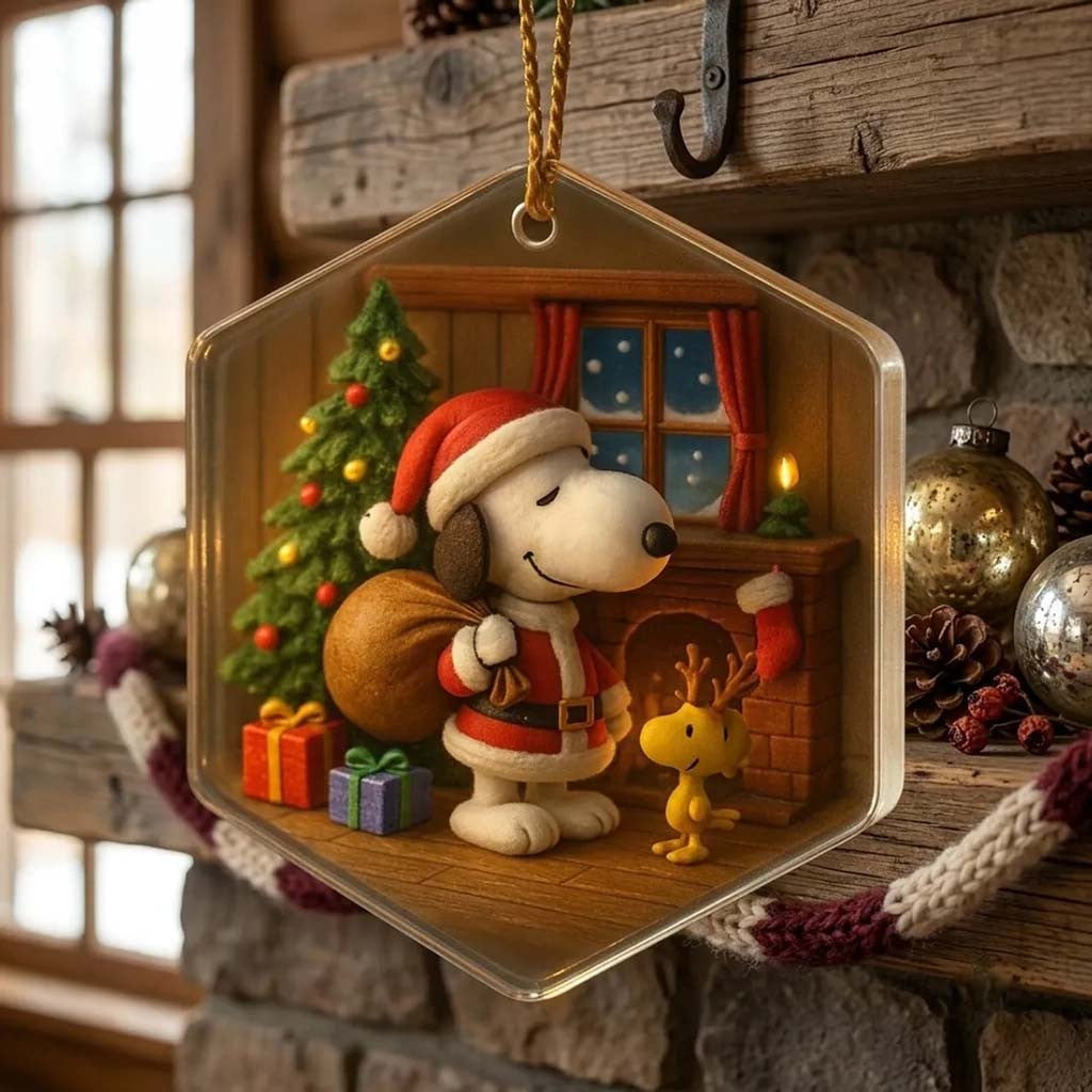 Snoopy And Woodstock Christmas Ornament 2026 Holiday Xmas Tree Hanging Gifts For Friends - Merchluma