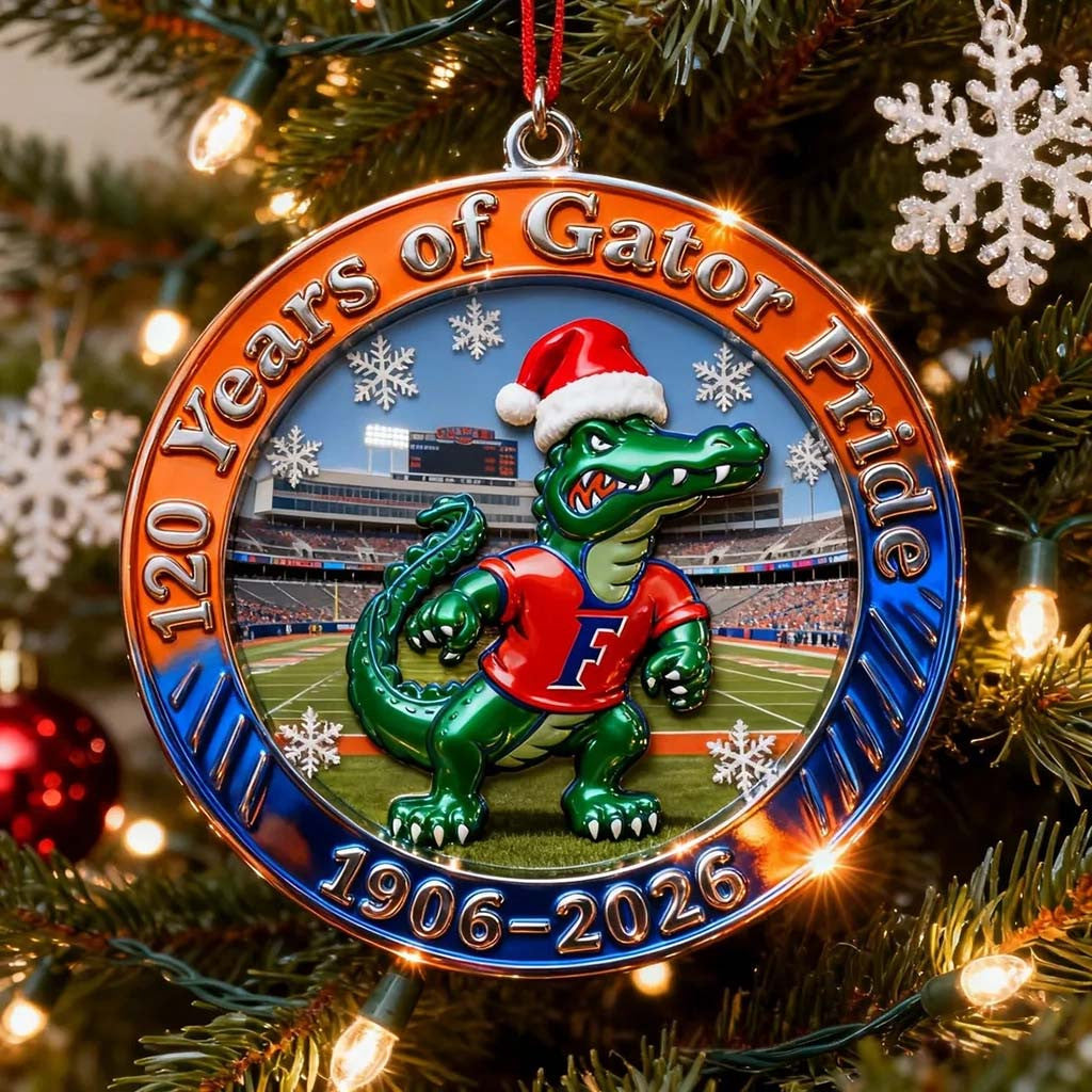 University Of Florida Gators 120 Years Christmas Ornament Xmas Tree Hanging Decor Gift Ideas - Merchluma