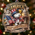 Snoopy USA 250th Anniversary Acrylic Ornament 2026 Christmas Ornaments Xmas Tree Hanging Decor - Merchluma