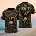 Pittsburgh Pirates Patriotic Bald Eagle Camo American Flag T-Shirt Pittsburgh Pirates Merch - Merchluma