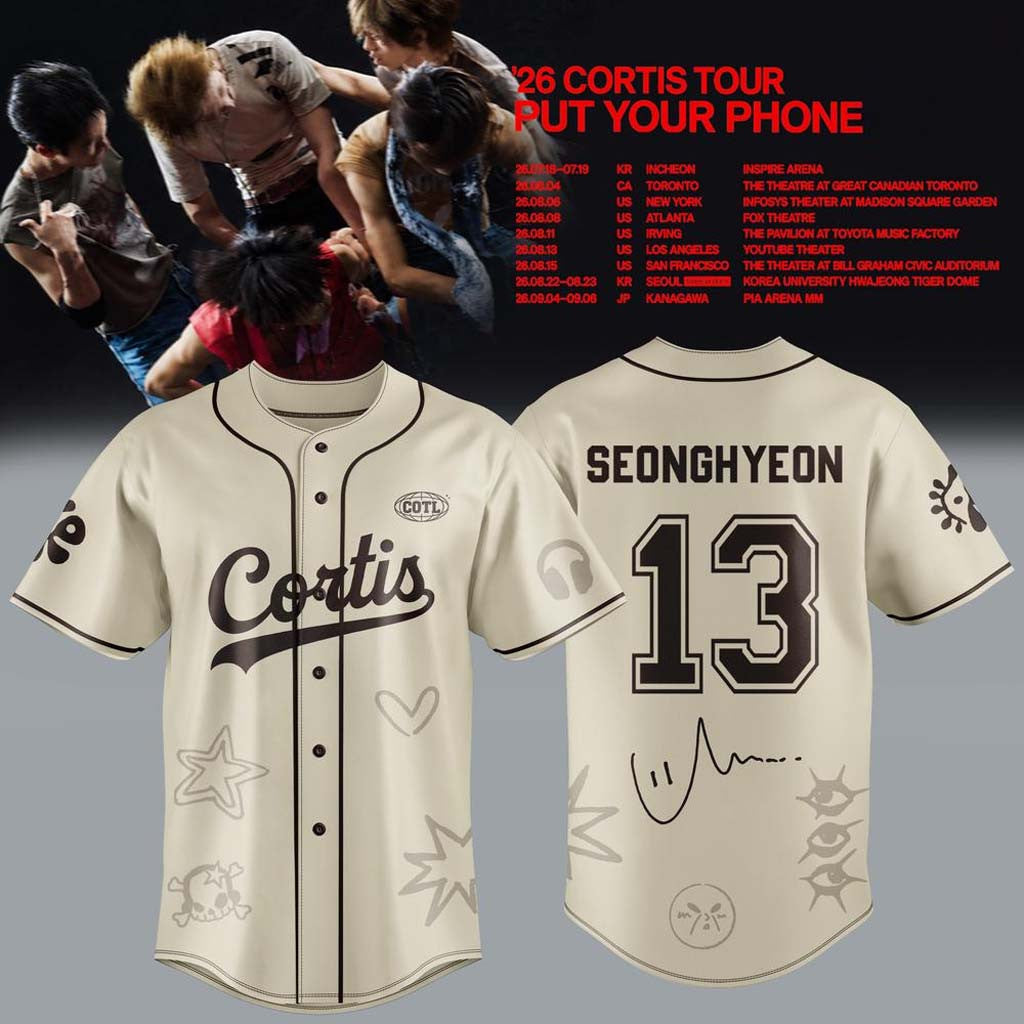 CORTIS X Put Your Phone Down Tour 2026 Baseball Jersey #13 Seonghyeon Jersey Cortis Merch Gifts - Merchluma
