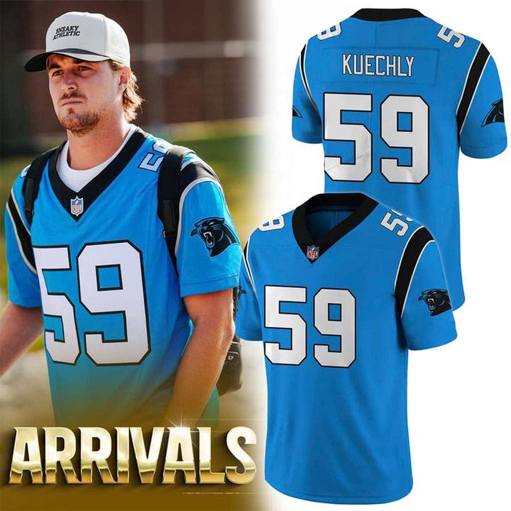#59 Luke Kuechly Football Jersey Shirt Carolina Panthers Merch Gift For Football Lovers - Merchluma
