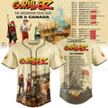 Gorillaz The Mountain Tour 2026 Baseball Jersey Gorillaz Band Merch Music Concert Outfits - Merchluma