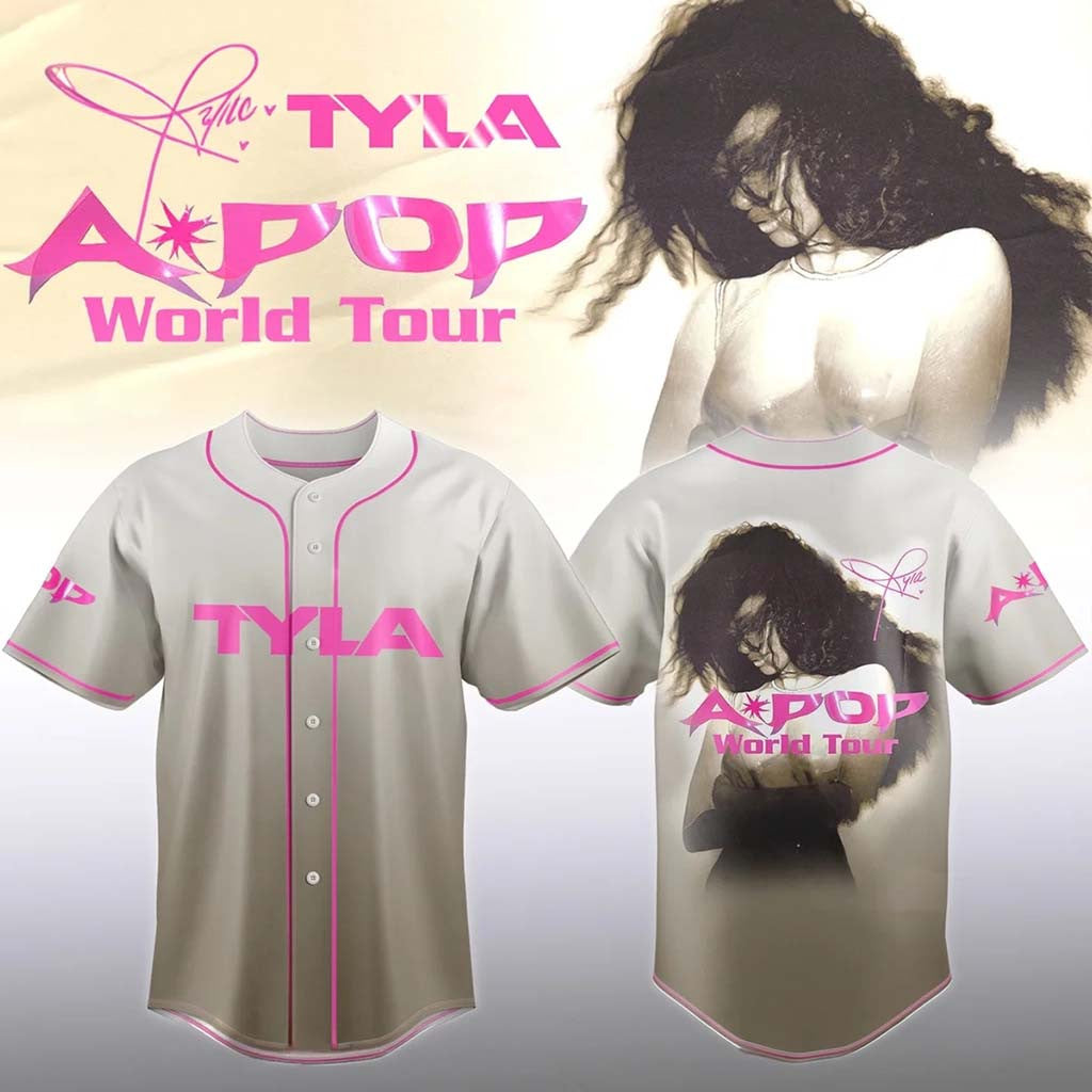 Tyla Apop World Tour Baseball Jersey Tyla Merch Gifts For Music Lovers - Merchluma