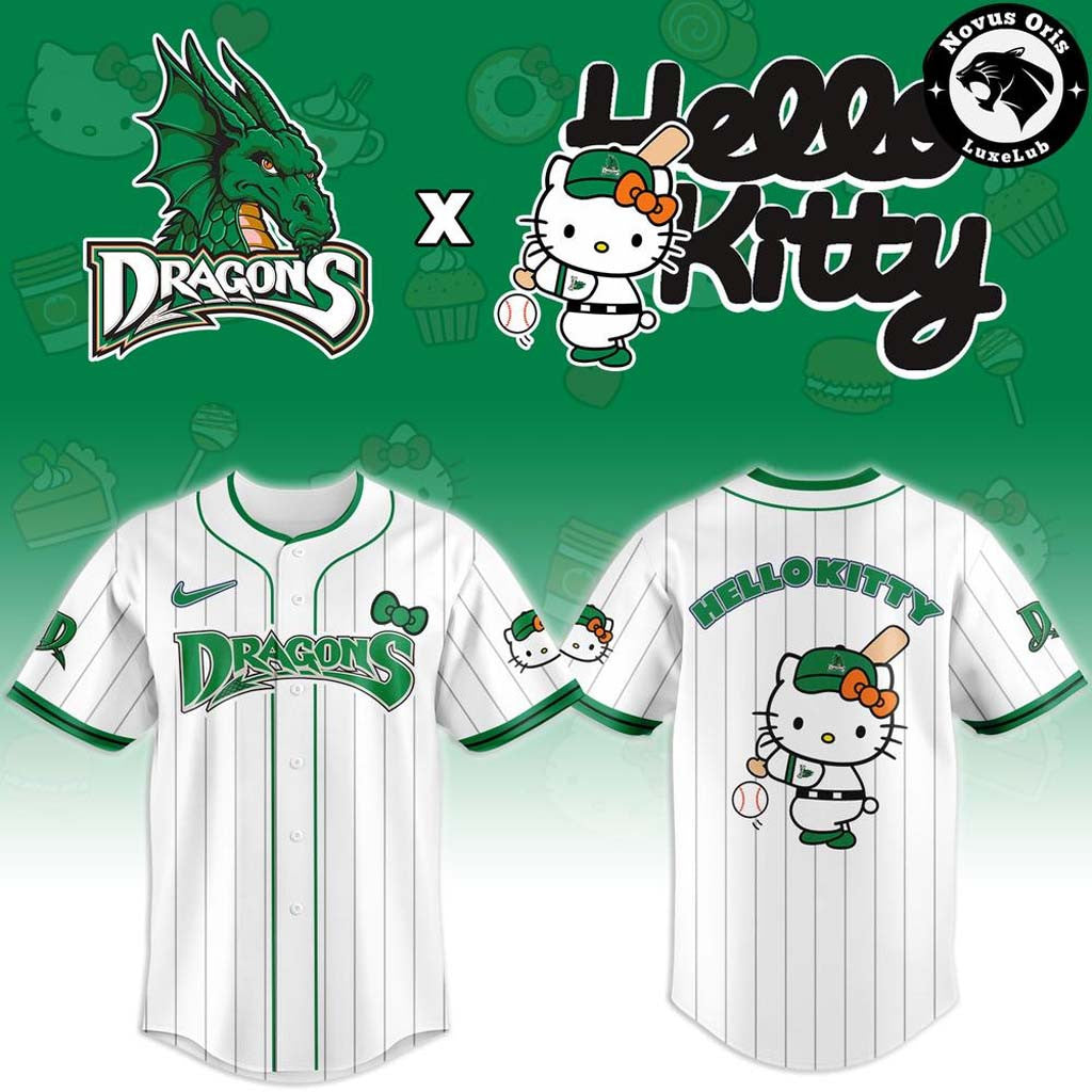 Dayton Dragons X Hello Kitty 2026 Baseball Jersey Dayton Dragons Merch Cute Gift For Game Day - Merchluma