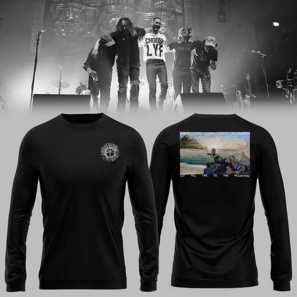 Wu Lyf Fifteen Years Later Long Sleeve T-Shirt Go Tell Fire To The Mountain Wu Lyf Merch Black - Merchluma