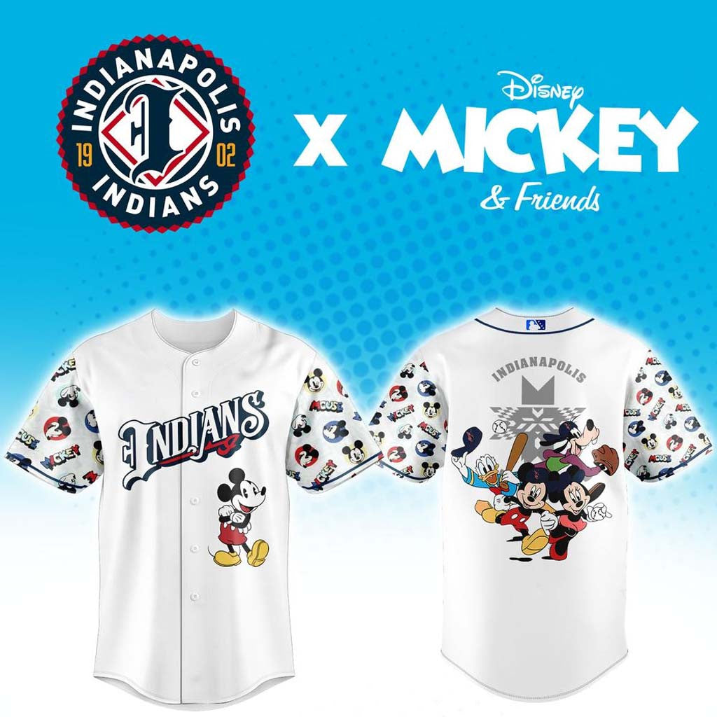 Indianapolis Indians X D Mickey Friends Baseball Jersey 2026 Indianapolis Indians Merch Gifts - Merchluma