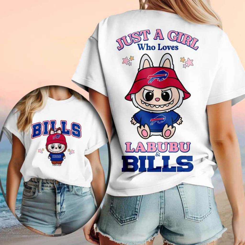 Buffalo Bills Labubu Mascot Just A Girl Who Loves Football Shirt Buffalo Bills Merch Fan Gifts - Merchluma