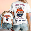 Denver Broncos Labubu Mascot Just A Girl Who Loves Football T-Shirt Broncos Merch Sister Gifts - Merchluma