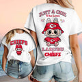 Kansas City Chiefs Labubu Just A Girl Who Loves T-Shirt KC Chiefs Merch Gift For Game Day - Merchluma