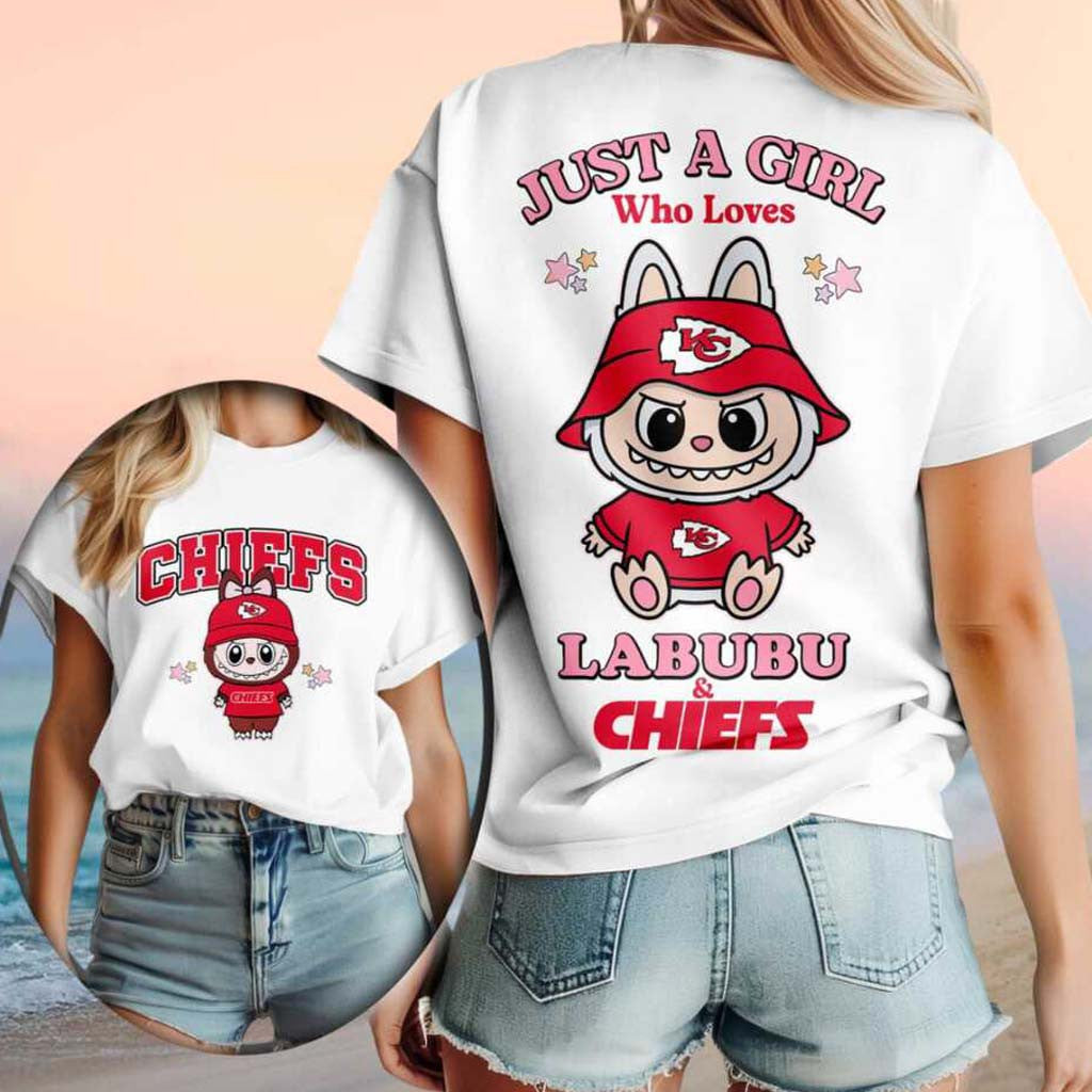 Kansas City Chiefs Labubu Just A Girl Who Loves T-Shirt KC Chiefs Merch Gift For Game Day - Merchluma