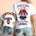 New England Patriots Labubu Mascot Just A Girl Who Loves Football T-Shirt NE Patriots Merch - Merchluma