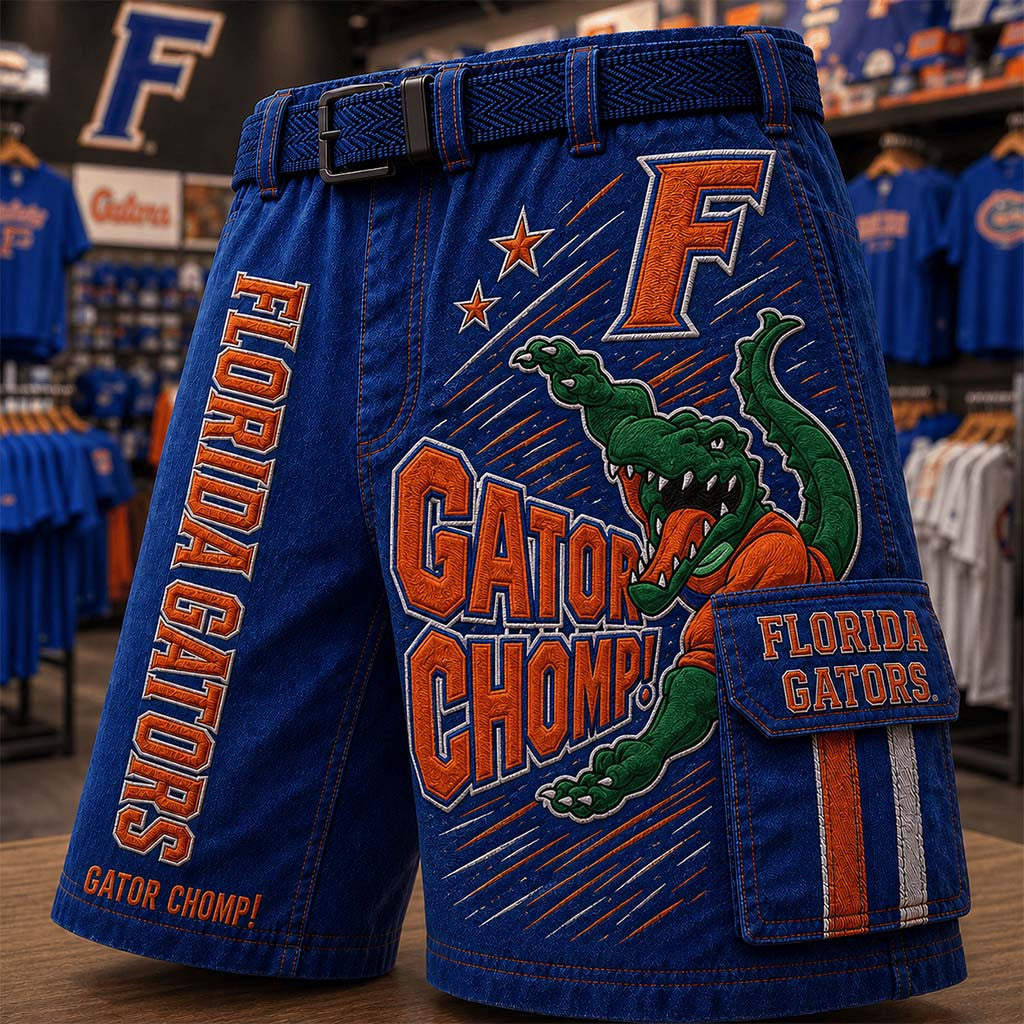 Florida Gators Merch Gator Chomp Shorts Best Gifts For Football Fans - Merchluma