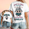 Philadelphia Eagles Labubu Mascot Just A Girl Who Loves Football T-Shirt Eagles Merch Fan Gift - Merchluma