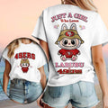 San Francisco 49ers Labubu Mascot Just A Girl Who Loves Football T-Shirt SF 49ers Merch Gifts - Merchluma