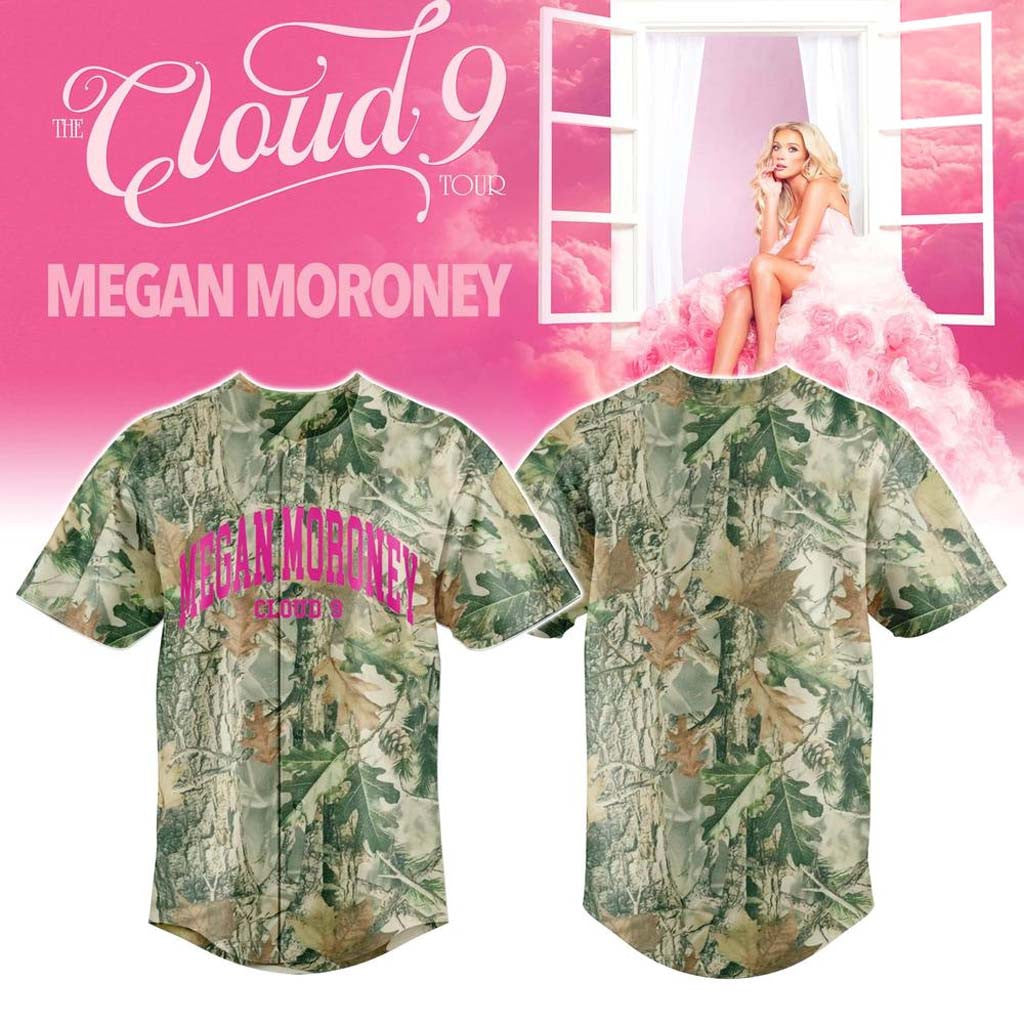 Megan Moroney The Cloud 9 Tour 2026 Camo Baseball Jersey Megan Moroney Merch Fans Gifts - Merchluma