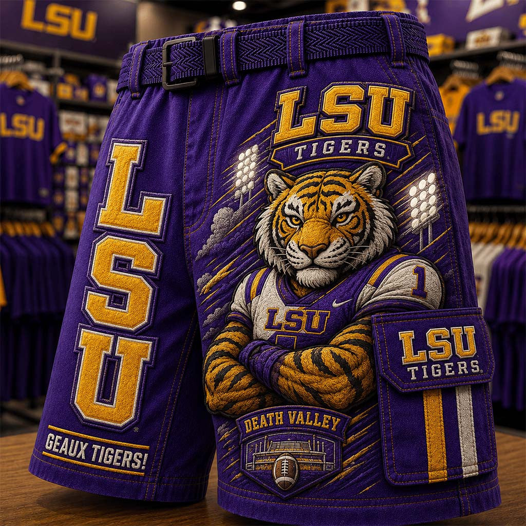 LSU Tigers Merch Geaux Tigers Shorts Best Gift For Football Lovers - Merchluma