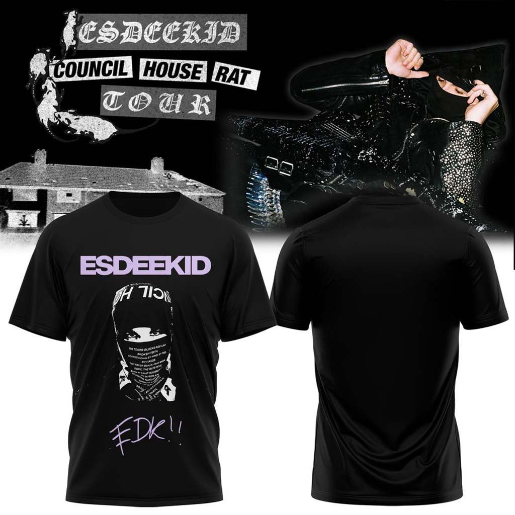EsDeeKid Council House Rat Tour 2026 T-Shirt EsDeeKid Merch Gifts For Hip Hop Heads - Merchluma