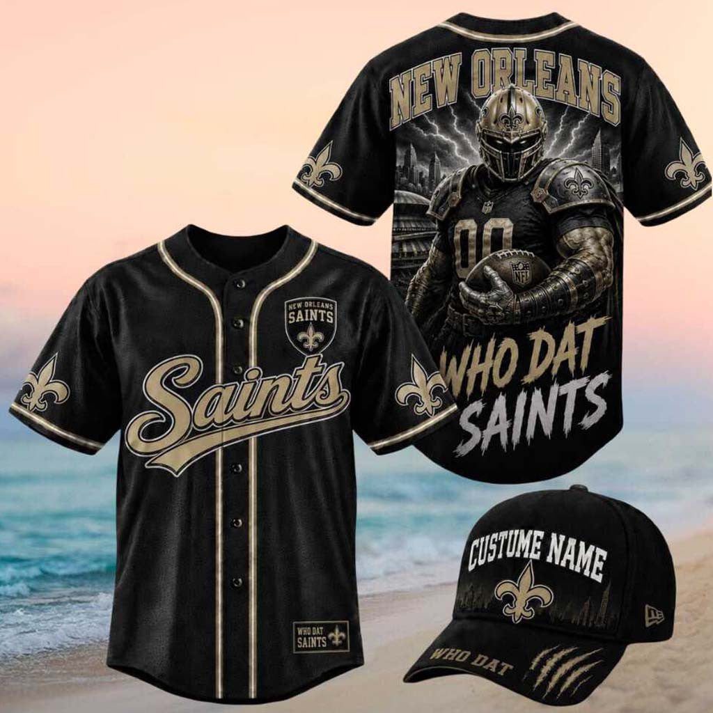 New Orleans Saints Muscle Knight Player Who Dat Baseball Jersey New Orleans Football Merch - Merchluma
