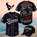 Houston Texans Muscular Bull Mascot Go Texans Baseball Jersey Houston Football Merch Fan Gifts - Merchluma