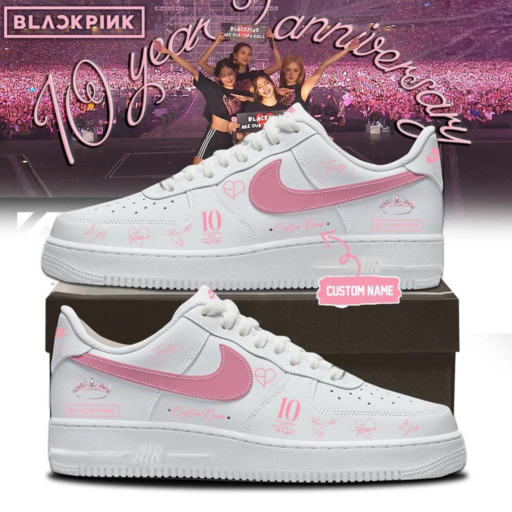 Personalized BLACKPINK 10th Anniversary 2026 Sneakers BLACKPINK Merch Gift For Kpop Fans - Merchluma