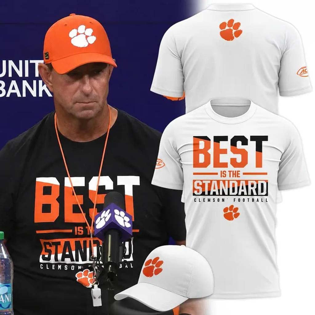 Clemson Tigers Football Best Is The Standard 2026 T-Shirt Clemson Tigers Merch Gifts For Fans - Merchluma