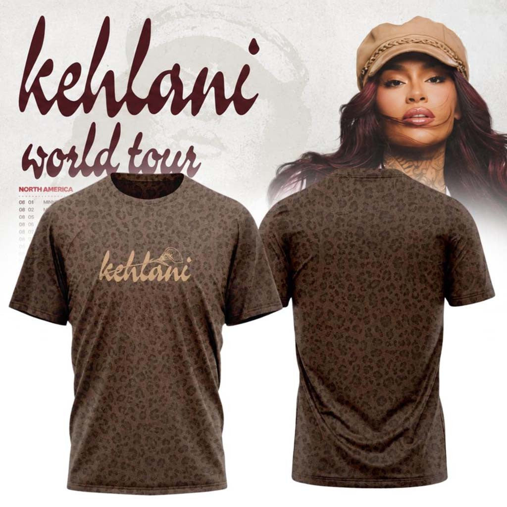 Kehlani x World Tour 2026 North America Leopard Shirt Kehlani Merch Gifts For Music Fans - Merchluma