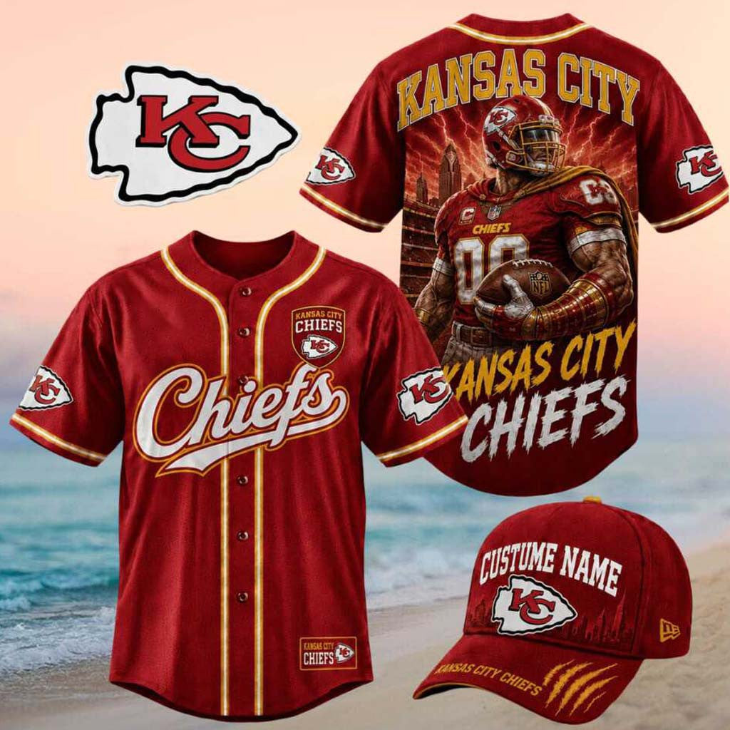 Kansas City Chiefs Muscle Player Graphic Football Baseball Jersey Kansas City Football Merch - Merchluma