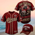 San Francisco 49ers Beast Mascot Stadium Graphic Baseball Jersey 49ers Merch Brother Gifts - Merchluma