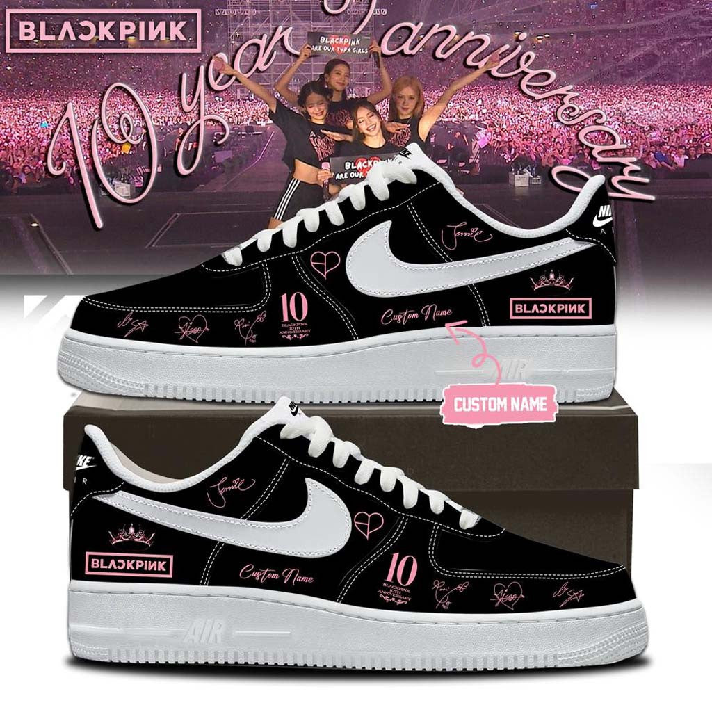 Personalized Blackpink 10th Anniversary 2026 Sneakers Blackpink Merch Kpop Gear Gifts For Blink - Merchluma