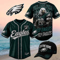 Philadelphia Eagles Muscular Mascot Fly Eagles Fly Baseball Jersey Philadelphia Football Merch - Merchluma