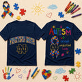 Notre Dame Fighting Irish Merch Autism Awareness Puzzle Ribbon T-Shirt Autism Awareness Gifts - Merchluma