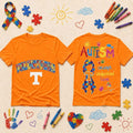 Tennessee Volunteers 2026 Autism Awareness Puzzle Ribbon T-Shirt Volunteers Merch Fan Gifts - Merchluma