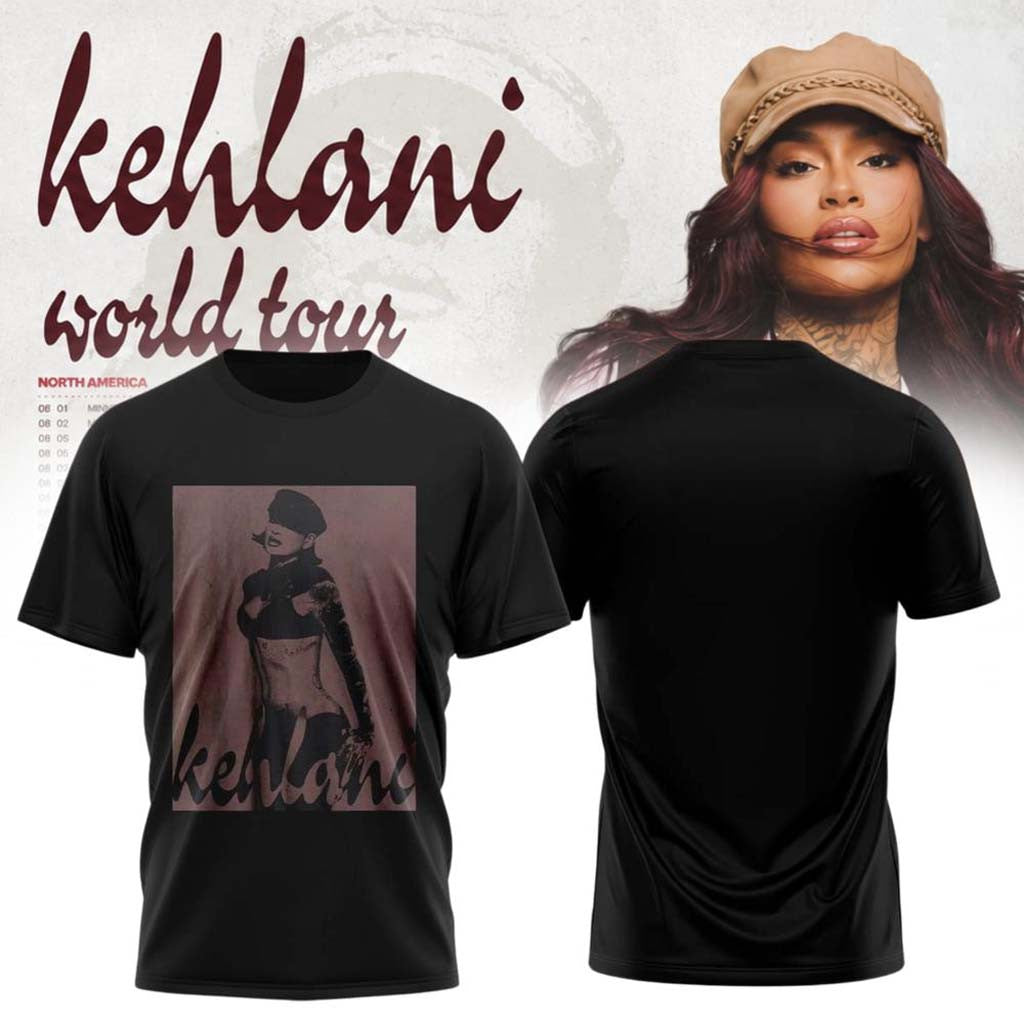 Kehlani x World Tour 2026 North America Shirt Kehlani Merch Presents For Music Lovers - Merchluma