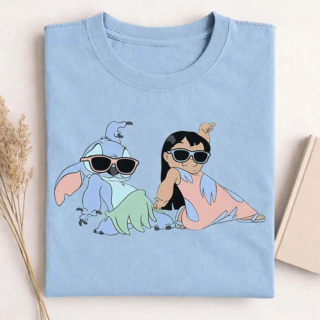 Funny Lilo And Stitch Dancing Hawaii Aloha Shirt Lilo And Stitch Merch Gift For Best Friends - Merchluma