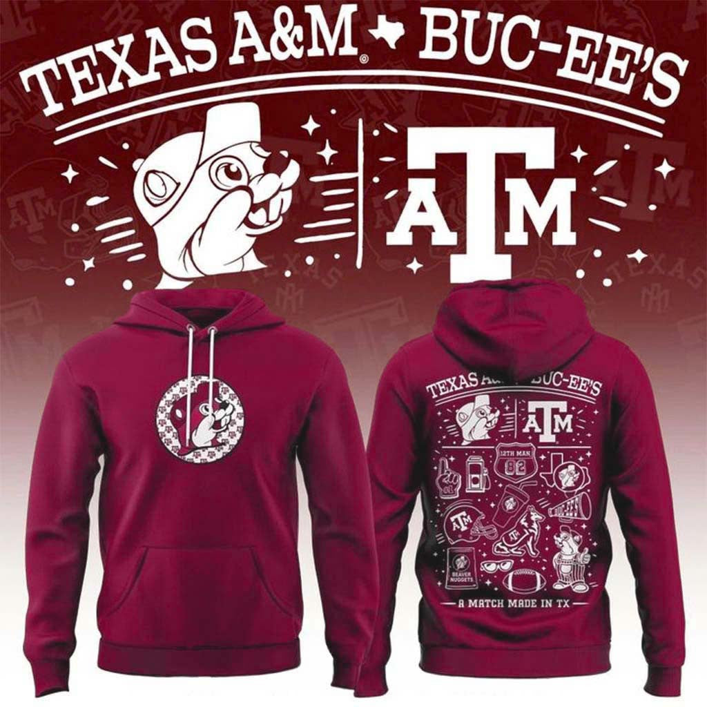 Texas A&M Aggies X Buc-Ee's 2026 Hoodie A Match Made In TX Hoodie Fan Merch Gifts Ideas - Merchluma