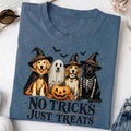 Golden Retriever No Tricks Just Treats Shirt Halloween Apparel Gift For Dog Lovers - Merchluma
