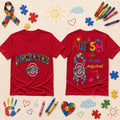 Ohio State Buckeyes Autism Awareness Puzzle Ribbon Shirt Buckeyes Merch Gift For Autism - Merchluma